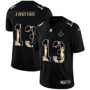 Men's New Orleans Saints #13 Michael Thomas Statue Of Liberty Black NFL Jersey