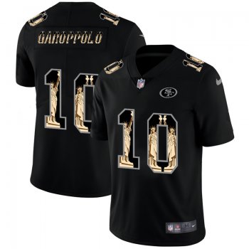 Men's San Francisco 49ers #10 Jimmy Garoppolo Statue Of Liberty Black NFL Jersey