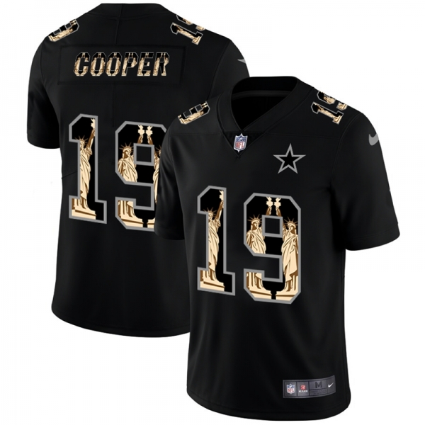 Men's Dallas Cowboys #19 Amari Cooper Statue Of Liberty Black NFL Jersey