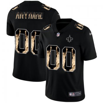 Men's New Orleans Saints Custom Statue Of Liberty Black NFL Jersey