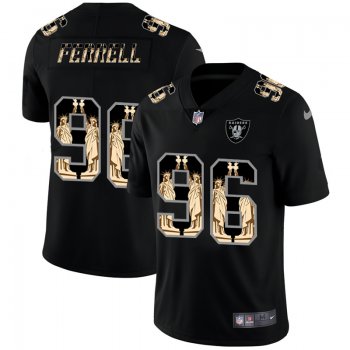 Men's Oakland Raiders #96 Clelin Ferrell Statue Of Liberty Black NFL Jersey