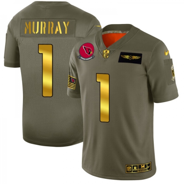 Men's Arizona Cardinals #1 Kyler Murray Gold Camo 2019 Salute to Service Limited Jersey