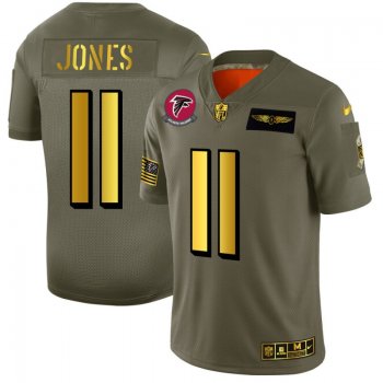 Men's Atlanta Falcons #11 Julio Jones Gold Camo 2019 Salute to Service Limited Jersey