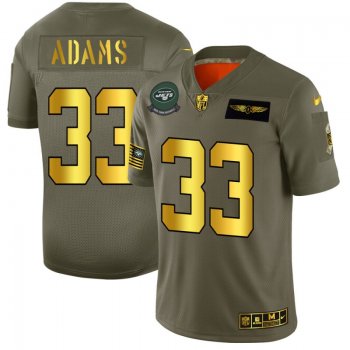 Men's New York Jets #33 Jamal Adams Gold Camo 2019 Salute to Service Limited Jersey