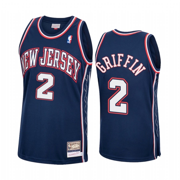 Blake Griffin #2 Brooklyn Nets Hardwood Classics Jersey Navy