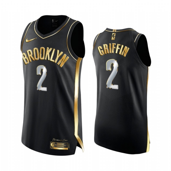 Brooklyn Nets Blake Griffin Black Golden Edition Authentic Jersey 2021