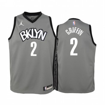 Youth Brooklyn Nets Blake Griffin 2021 Statement Edition Gray Youth Jersey #2