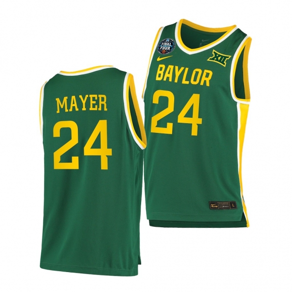 Baylor Bears Matthew Mayer 2021 March Madness Final Four Green Home Jersey