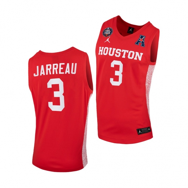 Houston Cougars DeJon Jarreau 2021 March Madness Final Four Scarlet Home Jersey