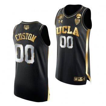 Custom UCLA Bruins 2021 March Madness Final Four Black Golden Authentic Jersey