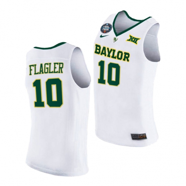 Baylor Bears Adam Flagler 2021 March Madness Final Four White Jersey