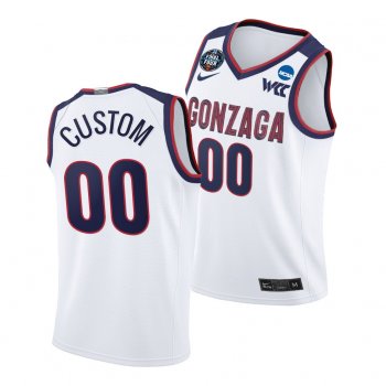 Gonzaga Bulldogs Custom 2021 March Madness Final Four White WCC Jersey