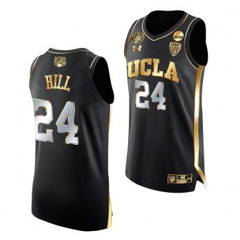 Jalen Hill UCLA Bruins 2021 March Madness Final Four Black Golden Authentic Jersey