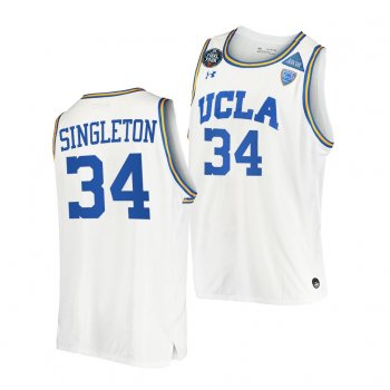 UCLA Bruins David Singleton 2021 March Madness Final Four White JRW Jersey