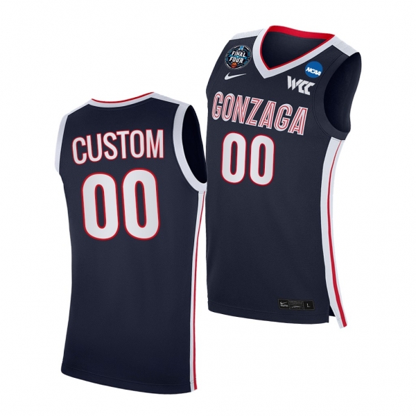 Gonzaga Bulldogs Custom 2021 March Madness Final Four Navy WCC Jersey