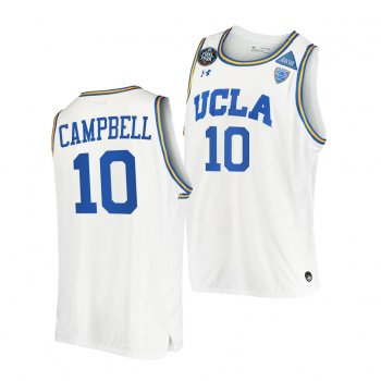 UCLA Bruins Tyger Campbell 2021 March Madness Final Four White JRW Jersey