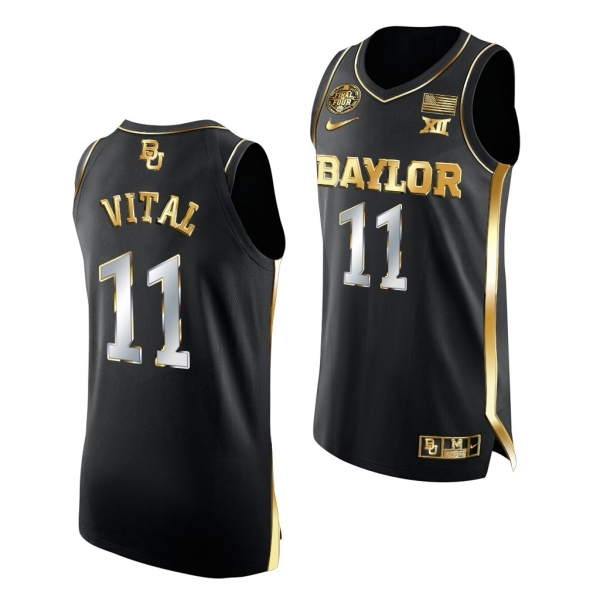 Mark Vital Baylor Bears 2021 March Madness Final Four Black Golden Authentic Jersey