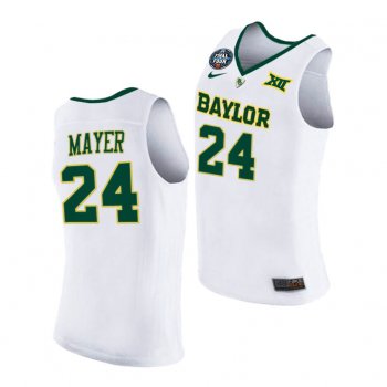 Baylor Bears Matthew Mayer 2021 March Madness Final Four White Jersey