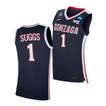 Gonzaga Bulldogs Jalen Suggs 2021 March Madness Final Four Navy WCC Jersey