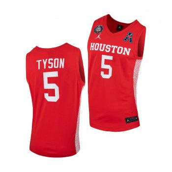 Houston Cougars Cameron Tyson 2021 March Madness Final Four Scarlet Home Jersey