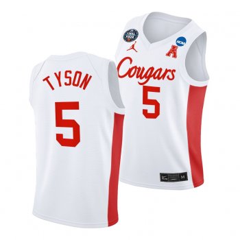 Houston Cougars Cameron Tyson 2021 March Madness Final Four White Classic Jersey