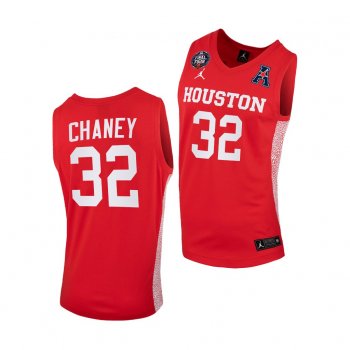 Houston Cougars Reggie Chaney 2021 March Madness Final Four Scarlet Home Jersey