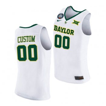 Baylor Bears Custom 2021 March Madness Final Four White Jersey