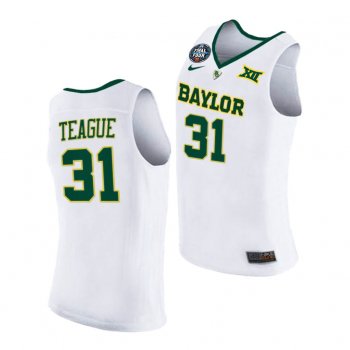 Baylor Bears MaCio Teague 2021 March Madness Final Four White Jersey