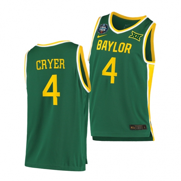 Baylor Bears LJ Cryer 2021 March Madness Final Four Green Home Jersey