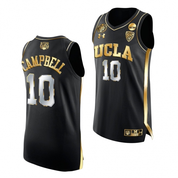 Tyger Campbell UCLA Bruins 2021 March Madness Final Four Black Golden Authentic Jersey