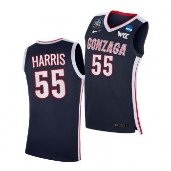 Gonzaga Bulldogs Dominick Harris 2021 March Madness Final Four Navy WCC Jersey