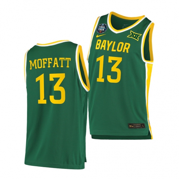 Baylor Bears Jackson Moffatt 2021 March Madness Final Four Green Home Jersey