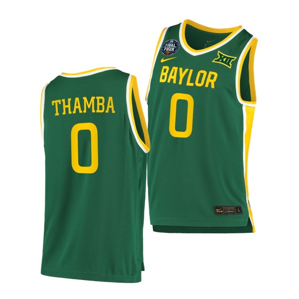 Baylor Bears Flo Thamba 2021 March Madness Final Four Green Home Jersey