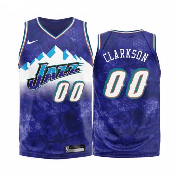 Utah Jazz Jordan Clarkson #00 Purple 2020 Fashion Edition Jersey