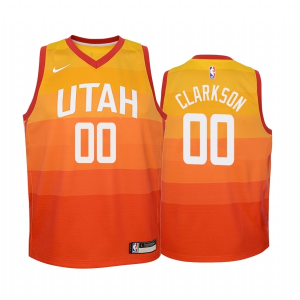 Youth Jordan Clarkson Utah Jazz Orange City 2019-20 Jersey