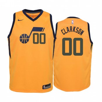 Youth Jordan Clarkson Utah Jazz Gold Statement 2019-20 Jersey