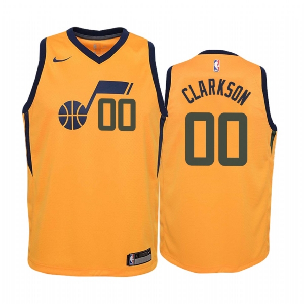 Youth Jordan Clarkson Utah Jazz Gold Statement 2019-20 Jersey