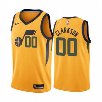 Jordan Clarkson Utah Jazz 2019-20 Yellow Statement Edition Jersey