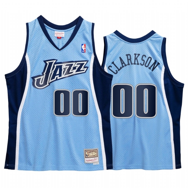 Jordan Clarkson #00 Utah Jazz Blue Hardwood Classics Jersey