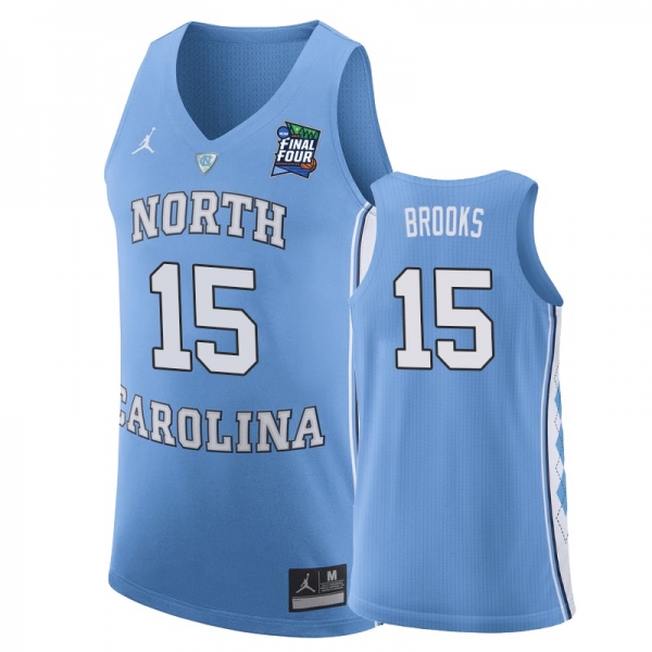 North Carolina Tar Heels Garrison Brooks #15 Light Blue 2019 Final-Four Replica Basketball Jersey