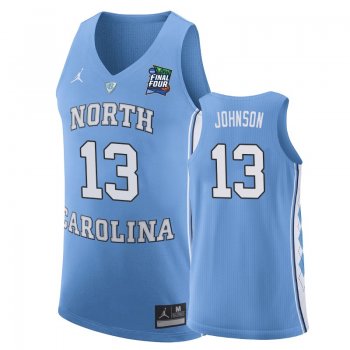 North Carolina Tar Heels Cameron Johnson #13 Light Blue 2019 Final-Four Replica Basketball Jersey