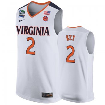 Virginia Cavaliers Braxton Key #2 White 2019 Final-Four Replica Basketball Jersey