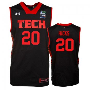 Texas Tech Red Raiders Parker Hicks #20 Black 2019 Final-Four Replica Jersey