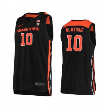 Oregon State Beavers Warith Alatishe Jersey 2021 2021 March Madness Sweet 16 Black Nike