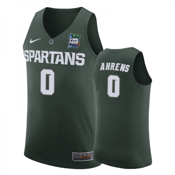 Michigan State Spartans Kyle Ahrens #0 Green 2019 Final-Four Replica Jersey