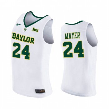 Baylor Bears Matthew Mayer Jersey 2021 March Madness Elite 8 White