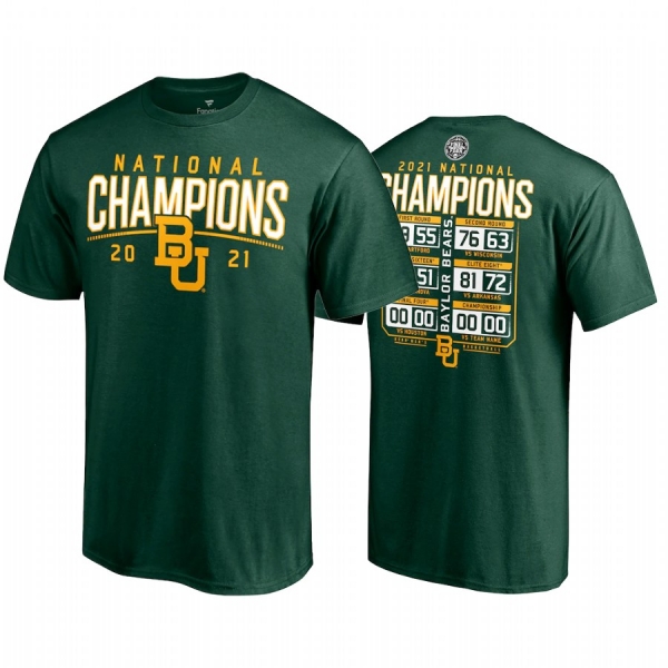 Baylor Bears Green 2021 NCAA National Champions Posterize Men T-Shirt