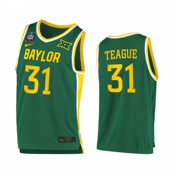 MaCio Teague #31 Baylor Bears 2021 March Madness Final Four Jersey Green Home