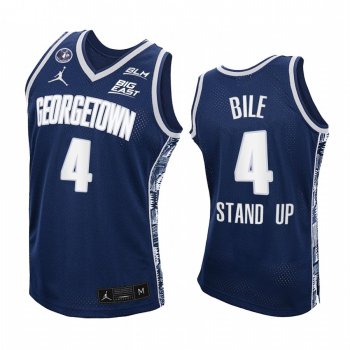 Georgetown Hoyas Chudier Bile Jersey 2021 Stand Up Navy Honor John Thompson Jr.