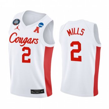 Caleb Mills #2 Houston Cougars 2021 March Madness Final Four Jersey White Classic